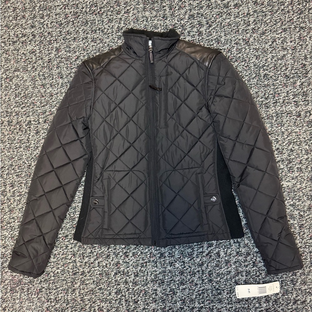 Ralph Lauren Black Quilted Jacket Petite Brand New